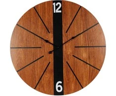 Excellent Houseware Sieninis laikrodis 60 cm rudas MDF