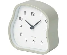 Home Styling Collection AMORPH stalo laikrodis su organiška forma ir stikliniu priekiu, 12 cm