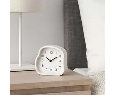 Home Styling Collection AMORPH stalo laikrodis su organiška forma ir stikliniu priekiu, 12 cm