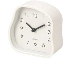 Home Styling Collection AMORPH stalo laikrodis su organiška forma ir stikliniu priekiu, 12 cm