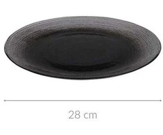 Home Styling Collection LAKRIS plokščio stiklo plokštė, Ø 28 cm
