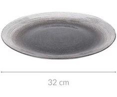 Home Styling Collection LAKRIS plokščio stiklo plokštė, Ø 32 cm