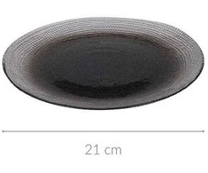 Nežinomas Lėkštė serviravimo, Ø 21 cm, juoda