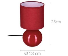 Atmosphera Lamp Baltas naktinis šviestuvas Boule, dekoratyvinis apšvietimas su gaubtu ir keraminiu pagrindu E14