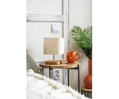Atmosphera Lamp Stalinis šviestuvas su kvadratiniu gaubtu, smėlio spalvos, 24 cm