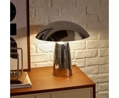 Atmosphera Lamp OMIA grybo formos naktinė lempa, sidabrinė, aukštis 34 cm