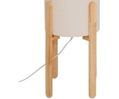 Atmosphera Lamp Toršeras su tekstiliniu gaubtu RAFA, medinės kojelės, Ø 24 x 107 cm