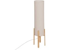 Lamp Toršeras su tekstiliniu gaubtu RAFA, medinės kojelės, Ø 24 x 107 cm