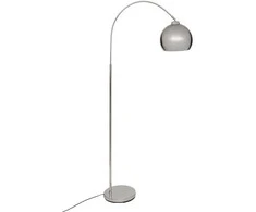 Lamp FLORIS arkinis toršeras, metalinis, sidabro spalvos, 177 cm