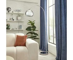 Lamp FLORIS arkinis toršeras, metalinis, sidabro spalvos, 177 cm
