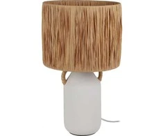 Home Styling Collection Keraminis stalinis šviestuvas su austu gaubtu, Ø 24 x 42 cm