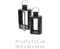 Home Styling Collection Juoda MINIMAL metalinis žibintas, 2 žibintai