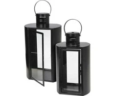 Home Styling Collection Juoda MINIMAL metalinis žibintas, 2 žibintai