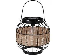Home Styling Collection Saulės žibintas su austiniu dekoru ir plačia rankena, Ø 24 x 24 cm
