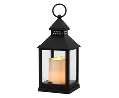 KOOPMAN DEKORACINIS ŽIBINTAS 23 CM LED SU BATERIJOMIS Juodas 176821