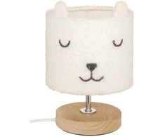 Lamp TOXEY naktinė lempa vaikams, meškiukas su ausytėmis, Ø 15 cm