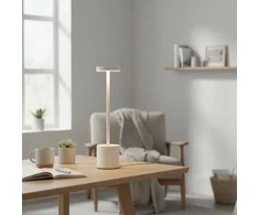 Home Styling Collection Lamp LED stalinė lempa su įkraunama baterija, metalinė, 34 cm
