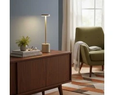 Home Styling Collection Lamp LED stalinė lempa su įkraunama baterija, metalinė, 34 cm