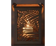 Home Styling Collection LEAF DESIGN žibintas - žibintas žvakei, 18x26 cm