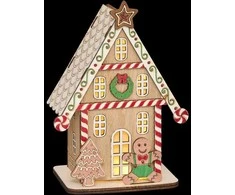Fééric Lights and Christmas LED kalėdinis žibintas, meduolinis namelis, 15 cm