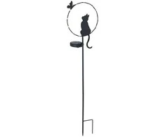 Maximex LED garden lamp, cat, solar-powered, 85 cm
