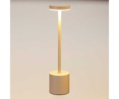 Lamp LED stalinė lempa su įkraunama baterija, metalinė, 34 cm