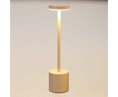 Lamp LED stalinė lempa su įkraunama baterija, metalinė, 34 cm