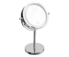 5five Simply Smart Kosmetinis veidrodis su LED apšvietimu, apvalus, ant metalinio pagrindo