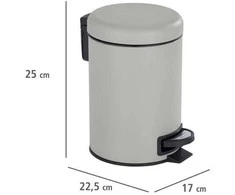 LEMAN Matinis vonios krepšelis šviesiai rudas, šiukšliadėžė, 3 l, WENKO