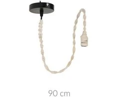 Home Styling Collection Lempos laikiklis su kabeliu lubiniam šviestuvui, 90 cm