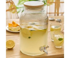Excellent Housware Vessel with tap. glass. 6 l