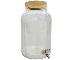Excellent Housware Vessel with tap. glass. 6 l