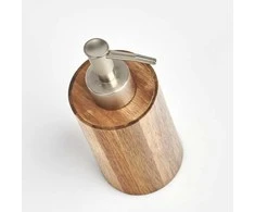 Liquid soap dispenser, Acacia wood, ZELLER