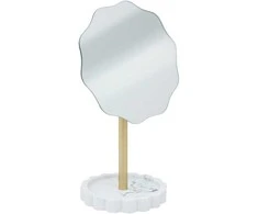 5five Simply Smart Kosmetinio veidrodėlio gėlė MARBY su papuošalų padėklu, Ø 12,2 cm