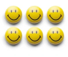 Zeller Smiley magnetukai, 6 vnt, Ø 3 cm