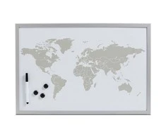 Magnetinė lenta World + 3 magnetai, 60x40 cm, ZELLER