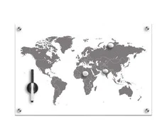 Magnetinė lenta World + 3 magnetai, 60x40 cm, ZELLER
