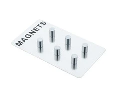 PIECES Magnetai užrašams, nerūdijančio plieno, 6 vnt., ZELLER