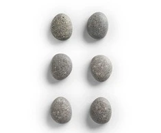 PIECES Magnetukai užrašams STONE, poliresin, 6 vnt., ZELLER