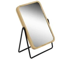 Frame Makiažo veidrodis bambukiniame rėmelyje, didinantis, besisukantis