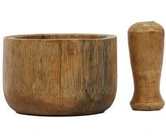 Eh Excellent Houseware Mörser Holzmörser Küchenmörser Gewürzmörser mit Stößel aus Holz
