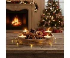 Home Styling Collection Mondex APVALI ADVENTO ŽVAKIDĖ 40 CM SU VIETOS DEKORACIJOMS