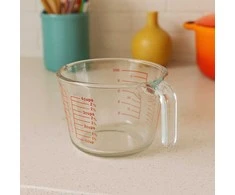 Excellent Houseware LUNU stiklinis virtuvės matavimo puodelis, 1 l