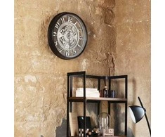 Atmosphera MECA sieninis laikrodis loft style, Ø 51 cm, pilkas