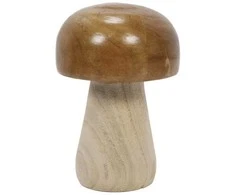 Home Styling Collection Medinė grybo figūrėlė, 20 cm