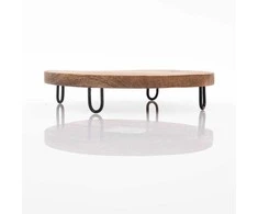 Excellent Houseware Serviravimo lenta medinė ant kojų 28,5 cm