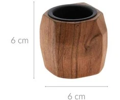 Home Styling Collection Medinė žvakidė, akacija, 6 cm