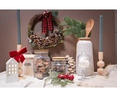 Home Styling Collection Medinė žvakidė, natūrali