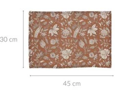 Home Styling Collection Medvilninis padėkliukas su gėlėmis, 45 x 30 cm
