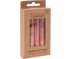 Home Styling Collection Metalinės parafino stalo žvakės, 10 cm